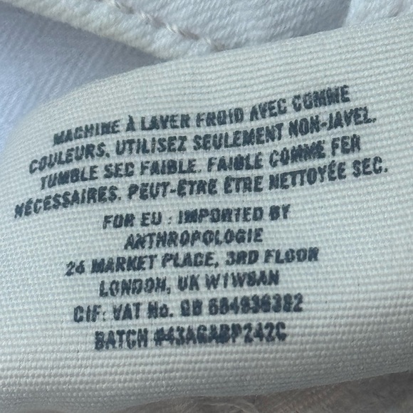 Anthropologie Pilcro & The Letterpress Rolled Denim STET Light Cream Shorts 25 - Picture 10 of 12